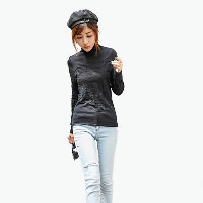 China High Quality Breathable Exquisite Material Women's High-Neck Plus Size Long Sleeve QUICK DRY Knitted Shirt Women's Fashion Underwear for sale