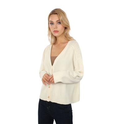 China 2022 Women's Sweater Custom Made Wholesale QUICK DRY Long Sleeve Knitwear Bee Button Alpaca Blend Ladies Cardigan Sweater for sale