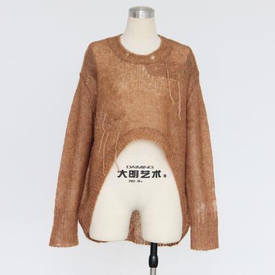 China Breathable QUICK DRY plus size basic knit top pure color contracted mohair wool sweater style long sleeve slim sweater for women for sale