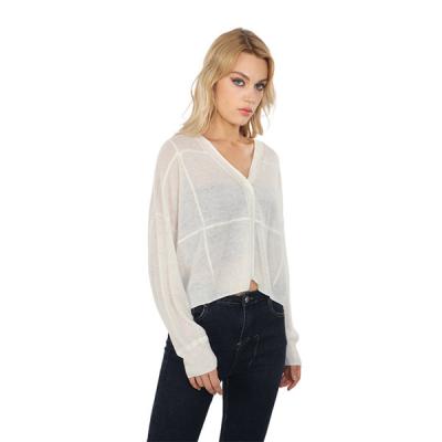 China Anti-wrinkle 2022 new design spring summer new knitted crop cardigan woolen top cardigans for women for sale