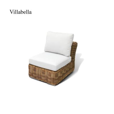 China Wholesale All Weather Outdoor Hotel Outdoor UV Resistant Garden Sofa Furniture Rattan Patio Handwoved Wicker Sofa for sale