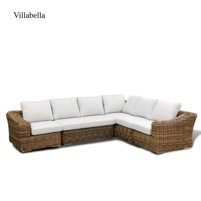 China Modular Outdoor Furniture Furniture Sofa Hotel Outdoor Lounge Rattan Convertible Sectional Patio Sofa Set for sale