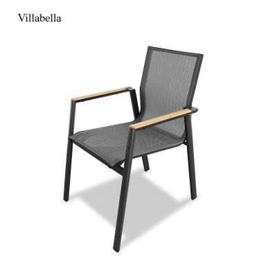 China Durable Modern Aluminum Material Out Door Chair Weather Resistant Garden Restaurant Furniture Garden Patio Chair for sale