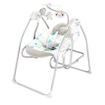 China Eco-friendly Portable Newborn Cradle Swing Baby Materials Safety Electric Rocker Chair for sale