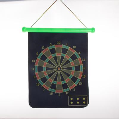 China Custom DECOQ Polyester Fabric Wall Hanging Single Target Game Indoor Magnetic Target Toy Game Set with Plastic Wing Darts and Sticky Ball for sale