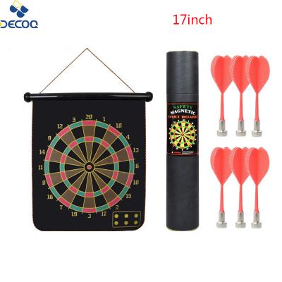 China DECOQ 17inch Polyester Cloth Single Magnet Target Portable Target Holder Light Weight Kids Toy Game Hanging Wall Target Toy for sale