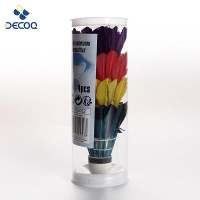 China Hot Selling Colorful Trainning DECOQ Airplane Badminton Goose Feather Shuttlecock For Training for sale