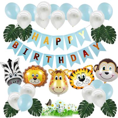 China Animal Birthday Balloon Animal Balloon Set So Holiday Decoration Animal Foil Balloons 10 Inch Letter Balloons for sale