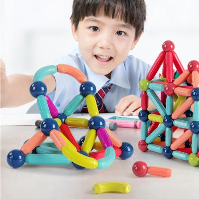 China Building Toy Montessori Magnetic Toy Magnet 3D Block Sticks Building Blocks Magnetic Set for sale