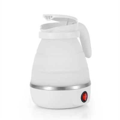 China Portable Electric Kettle 360 ​​Rotating Base Foldable Silicone Kettle Boil-Dry 0.6L Mini Household Hotel Home Appliances Protective Water for sale