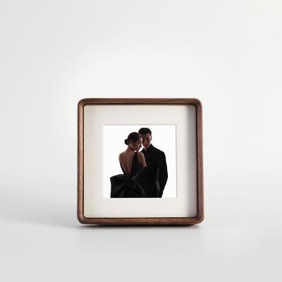 China Hot Selling Rectangle Wooden Claasic Factory Hot Sale Black Walnut Magnetic Photo Frames for sale