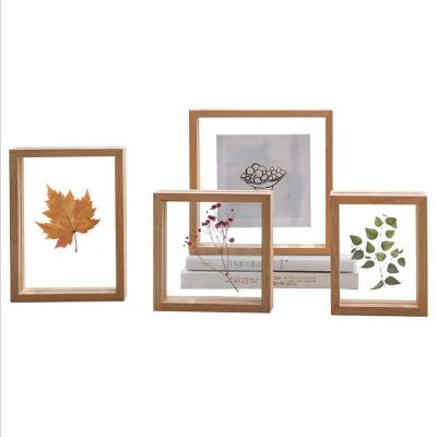 China High Quality Custom Home Decoration Picture Frame 3D DIY Photo Frame Double Glass Floating Frame For Wooden Pressed Flower for sale