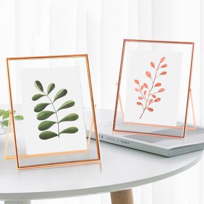 China Modern factory hot sale picture frame with glass cover metal picture frame for desktop display 5x7 6x8 8x10 table high definition for sale