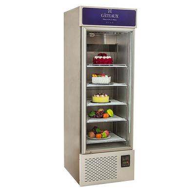 China 300L Commercial Single Glass Door Beverage Showcase Cooler Upright Display Freezer Supermarket for sale