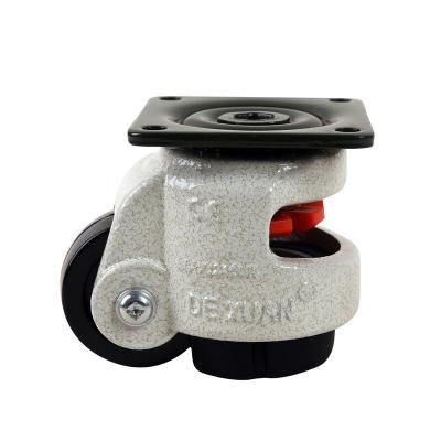 China PIVOT Steel Swivel Adjustable Height 250kg Leveling Casters Wheels for sale