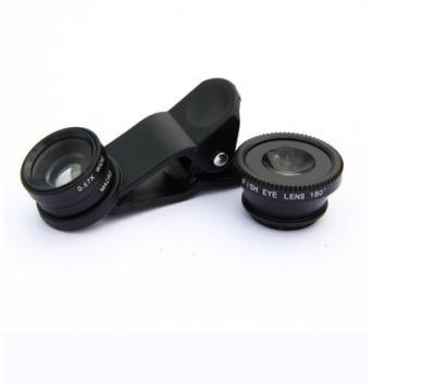 China Aluminum+glass best price 3 in 1 fish eye cell phone wide angle camera extra zoom lens for Smartphone for sale