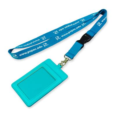 China Custom cheap polyester factory sublimation custom printed polyester buckle brealaway lanyard for show member checking for sale