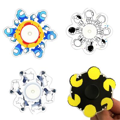 China Toy Factory Direct Children Adult Anti-stress Finger Toy Educational Funny Spinner Running Spiners 3d Dynamic Anime Anime Animated Fingertip Rotation for sale