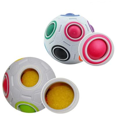 China Anti Stress Toy 2021 Shape Stress-Relieving Cube Busy Person Toy Speed ​​Rainbow Puzzle Ball Kids Educational Learning Toys Rainbow Magic Ball for sale