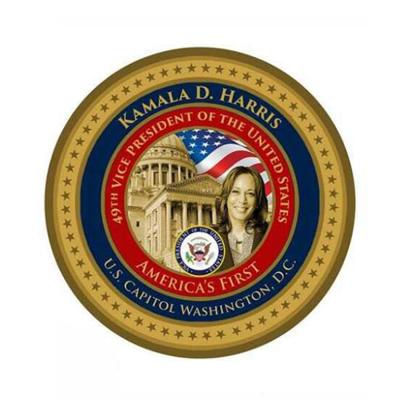 China 2021 Cuatom Kamala Harris Ancient Personal Silver Metal Challenge Coin China Factory Price Gold Commemorative Coins for sale