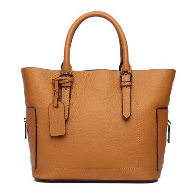 China 2021 Wholesale High Quality Genuine Leather Women's Handbag Cowhide Tote Bag Large Capacity Sling Bag Luxury Shoulder Bag Fashion for sale