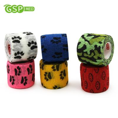 China Personal Care Outdoor Colorful Camouflage Printed Elastic Wrap First Aid Adhesive Bandages for sale