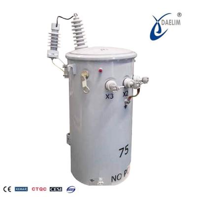 China Power Distribution System Wholesale Price Single Phase 12.4KV 13.8KV 11kv 415v Pole Mounted Transformer 20kva 50kva 75kva Transformer Copper Core for sale