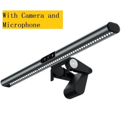 China Usb Asymmetrc LED Desk Lamp Clip Computer Dimmable Monitor Lighting Laptop Screen Light With Camera And Microphone for sale