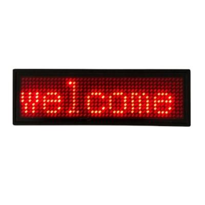 China BT indoor portable programmable mini scrolling text control led mesh screen led name badge tag screen for sale