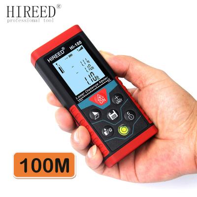 China HIREED RED Laser Distance Meter 100m Laser Band Range Finder Construction Measurement for sale