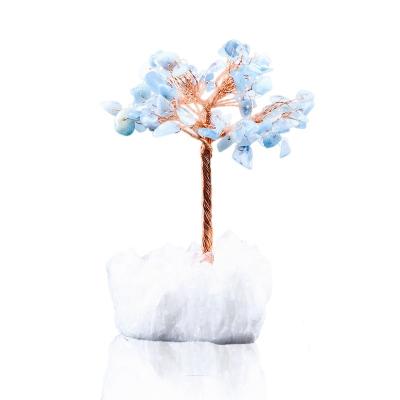 China China Wholesale Hot Sale Natural Money Tree Gem Crystal Quartz Stone Lucky Tree Home Decorations for sale