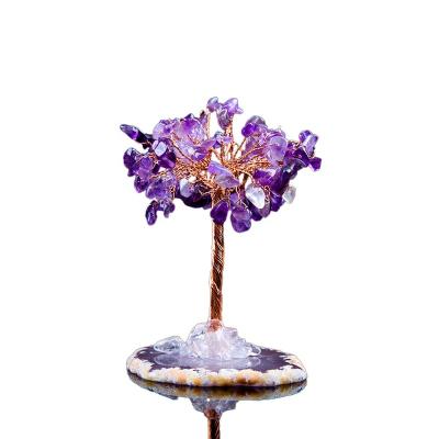 China Hot Selling Home Decorations China Natural Money Tree Crystal Quartz Stone Lucky Tree for sale