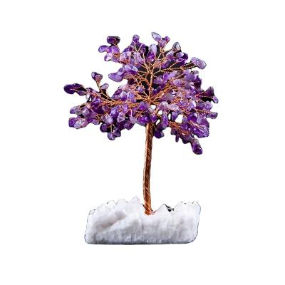 China China Wholesale Hot Sale Natural Crystal Quartz Stone Lucky Tree Money Tree Christmas Decorations for sale