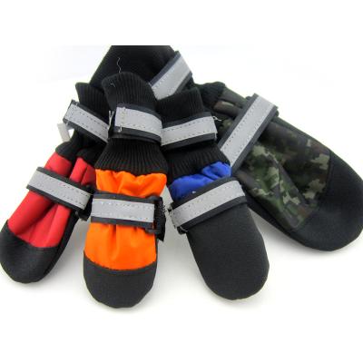 China Durable Camouflage Pet Shoes Dog Running Shoes Soft-soled Comfortable Breathable Dog Shoes for sale