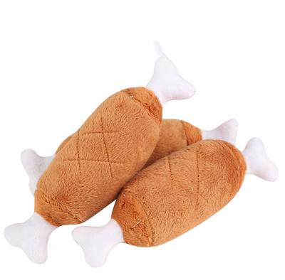 China Viable Manufacturer Plush Pet Dog Toys Chicken Legs Pet Toys Cute Squeaky Pet Chew Toys for sale