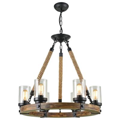 China American Elegant Rustic Farmhouse Style Farmhouse Hanging Cinling Chandelier for Dining Room for sale