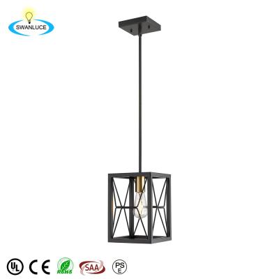 China Modern Interior Furniture Living Room Kitchen Metal Chandelier One Lamp Ceiling Black Chandelier for sale