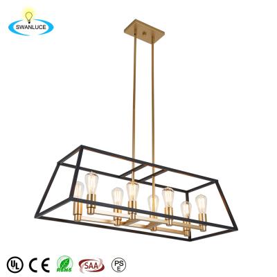 China Modern trapezoidal look warm light with eight lamp holders no dead corners to illuminate the chandelier for sale