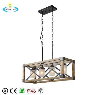 China Modern Living Room Dining Room Height Adjustable Cube Appearance Four Lamp Head With Detachable Lampshade Chandelier for sale