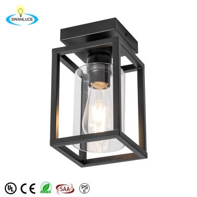 China Home Modern Indoor Small Black Simple Lamp With Shade Ceiling Chandelier E26 Lamp Ceiling Chandelier for sale