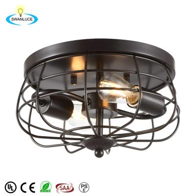 China Modern E26 Ceiling Chandelier Bedroom Living Room Black Two Lamp Holder Ceiling Chandelier for sale