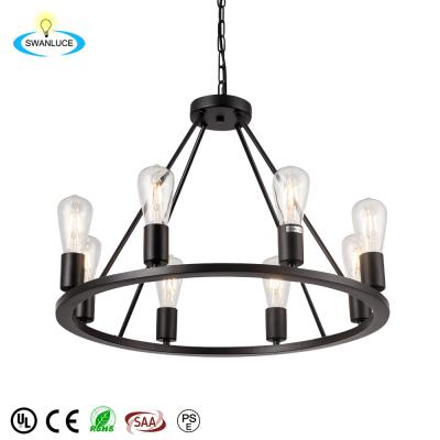 China Warm White Light Round Chandelier Lamp Holder Stand Eight Lights Modern Adjustable Height Lamp Holder for sale