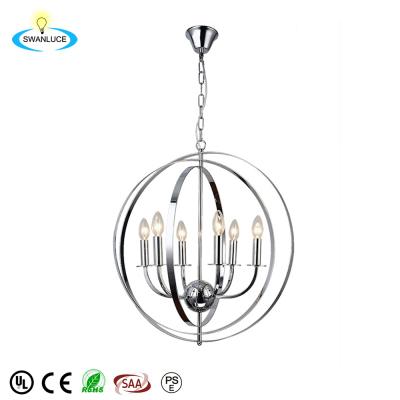 China Hot Modern Turned Wrought Iron Chandelier Modern Indoor Living Room Glass Chandelier for sale