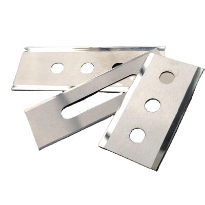 China Industrial tungsten carbide razor blades film cutting knife double edge 3 hole slotted slitting blades zu verkaufen