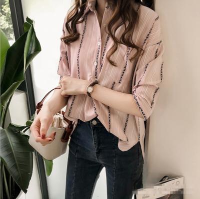 China czm12029a autumn spring women shirts ladies shirts loose size female shirt viable large size for sale