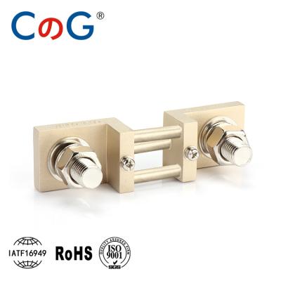 China Brass + manganin CG shunt 5A 10A 15A 50A 100A 200A 150A 60mV 100mV brass resistance DC. FL-2D DIN maneuver with base for current analog panel meter for sale