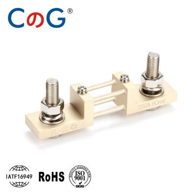 China Brass + Manganin CG Brass Type C.C. Shunt 250A 300A 400A 500A 600A 60mV 100mV DIN Copper Resistor DIN FL-2D Shunt For Current Analog Panel Meter for sale