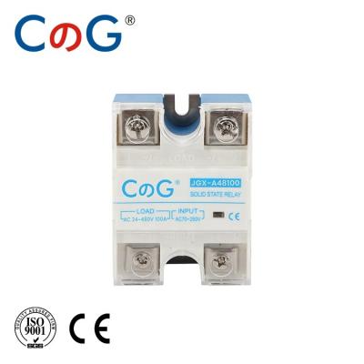 China New CE ISO9001 ROHS Approval 24-480VAC 100A Single Phase AC-AC SSR Sealed Solid State Relay from CG. for sale