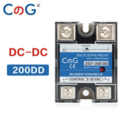 China Large Sealed CG Voltage Single Phase JGX DC Control DC Heatsink 3-32VDC. SSR-200DD 200A 220V 380V 600V to 5-220VDC DD Solid State Relay for sale