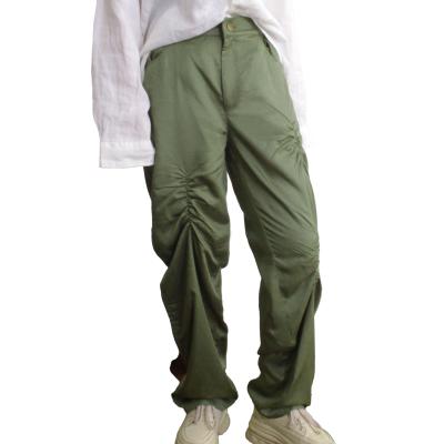 China QUICK DRY Organic Skin-Friendly High Waist Bamboo Fiber Pants With Pinch Pleat Design for sale